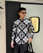 Chrome Hearts - All-Over Cross Motif Long Sleeve Shirt