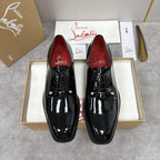 Christian Louboutin - Greggo Patent Leather Oxford Dress Shoes