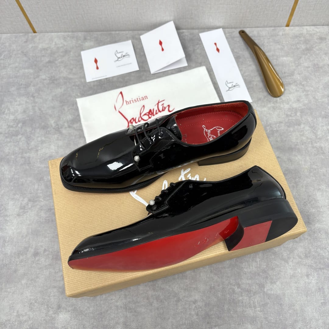 Christian Louboutin - Greggo Patent Leather Oxford Dress Shoes
