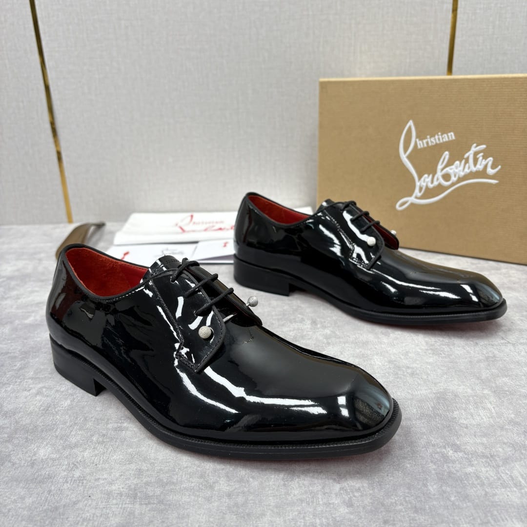 Christian Louboutin - Greggo Patent Leather Oxford Dress Shoes