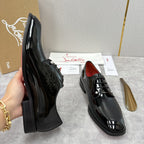 Christian Louboutin - Greggo Patent Leather Oxford Dress Shoes