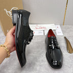 Christian Louboutin - Greggo Patent Leather Oxford Dress Shoes