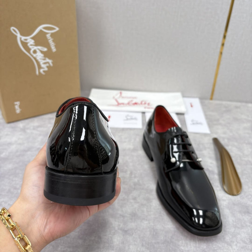 Christian Louboutin - Greggo Patent Leather Oxford Dress Shoes