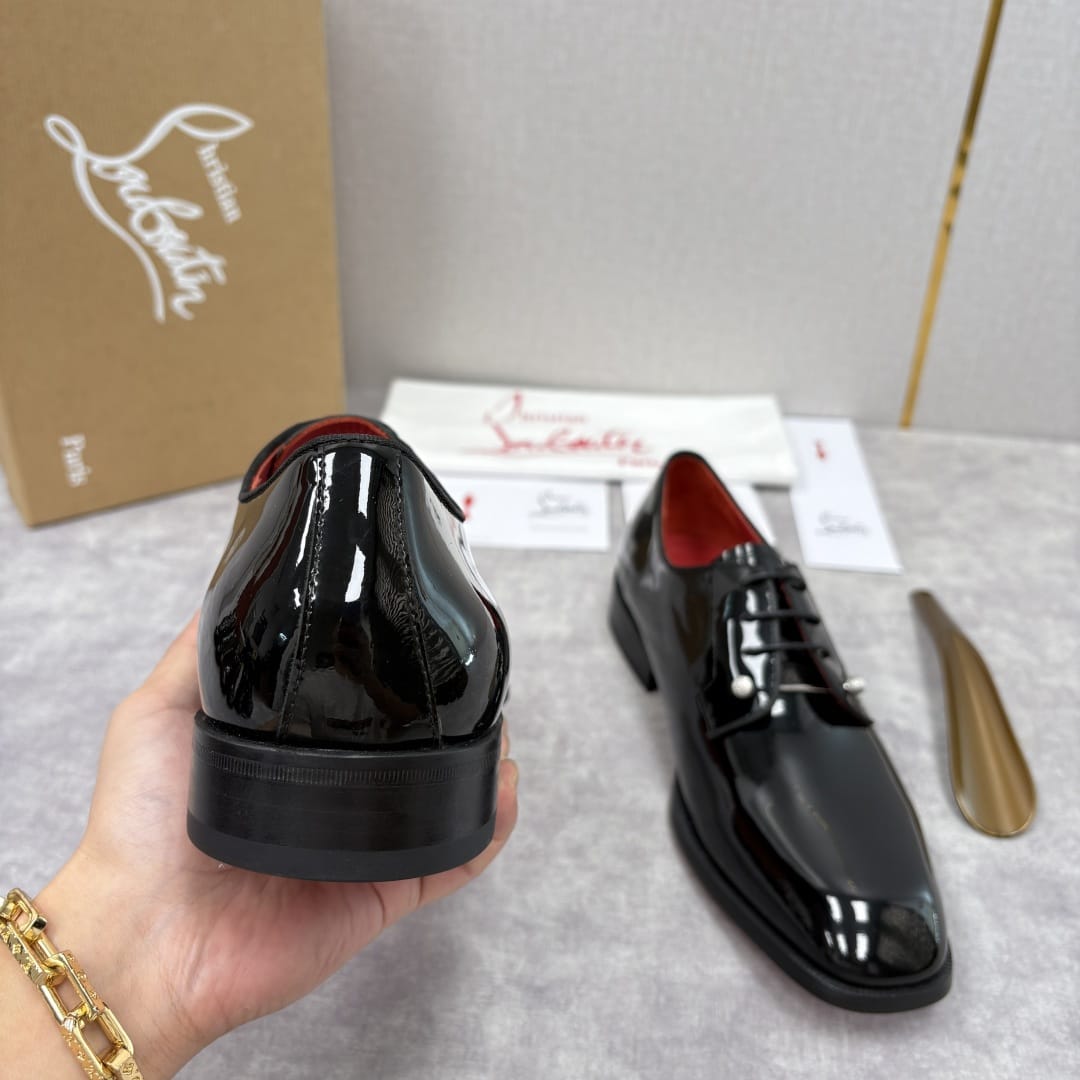 Christian Louboutin - Greggo Patent Leather Oxford Dress Shoes