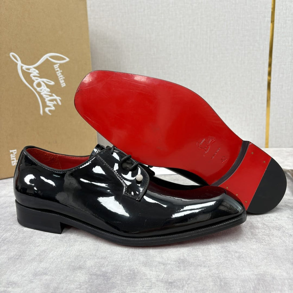 Christian Louboutin - Greggo Patent Leather Oxford Dress Shoes