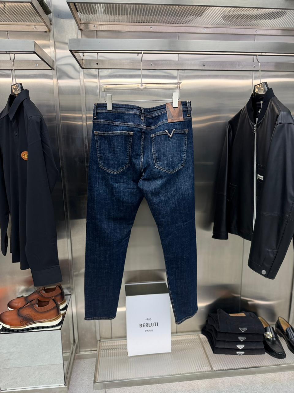 Valentino - Vintage Wash Five-Pocket Denim Jeans — Classic Blue