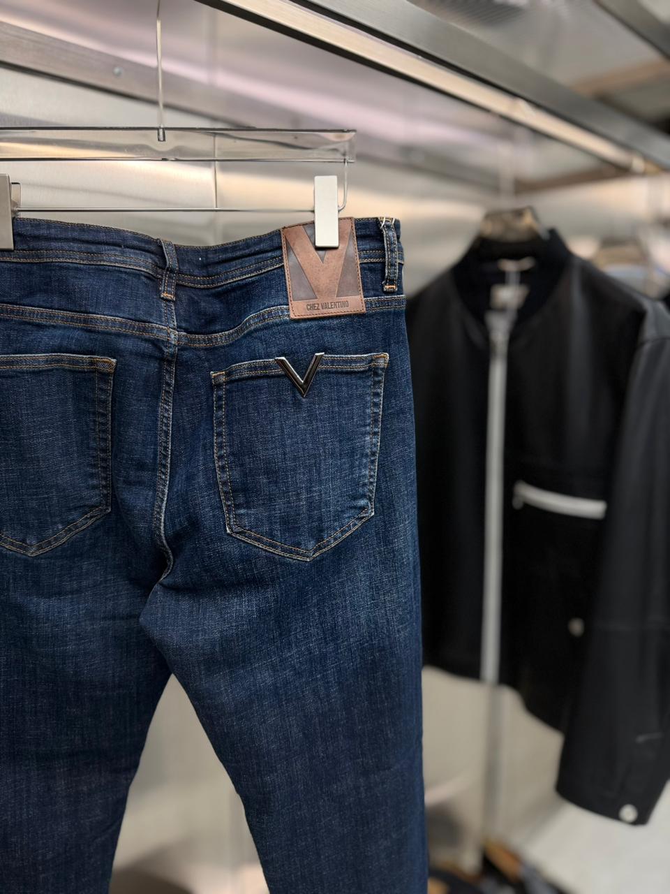 Valentino - Vintage Wash Five-Pocket Denim Jeans — Classic Blue