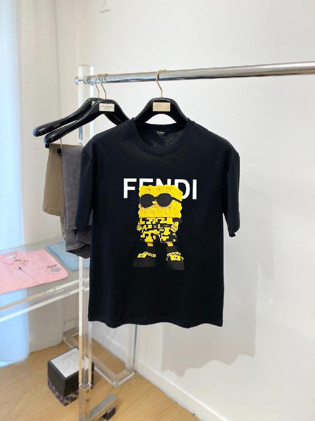 Fendi - SpongeBob SquarePants Graphic Black T-Shirt