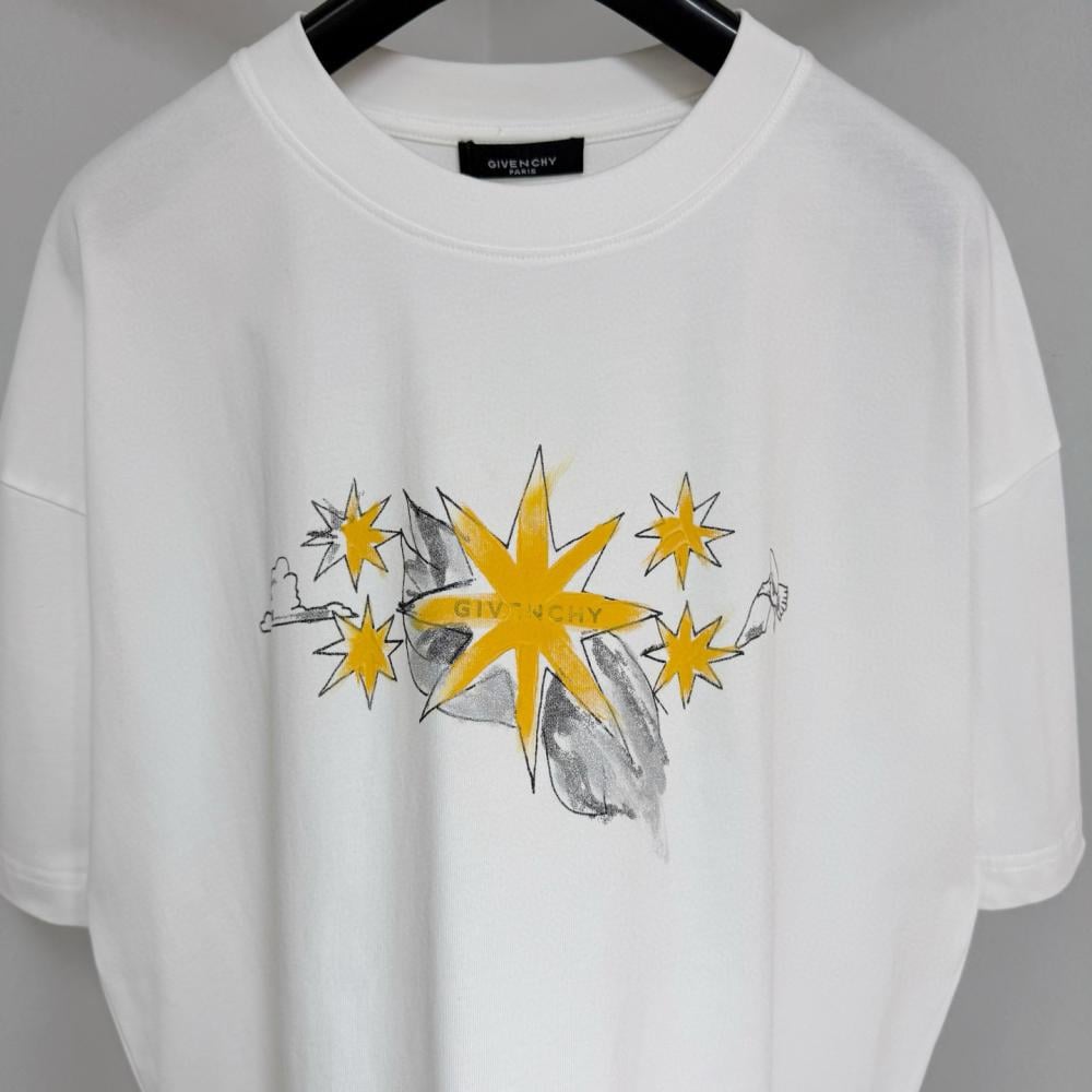 Givenchy - Men's White Classical Myth Back-Graphic T-Shirt