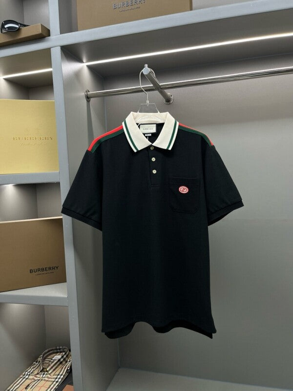 Gucci - Black Cotton Polo T-Shirt
