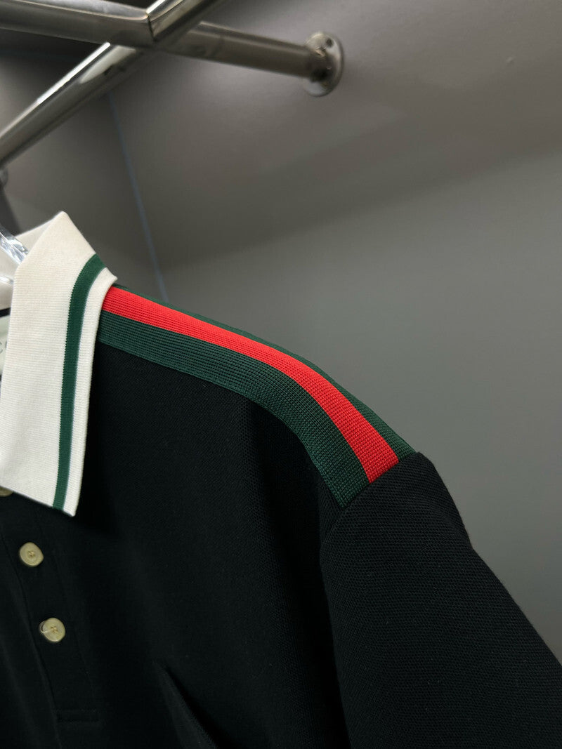 Gucci - Black Cotton Polo T-Shirt