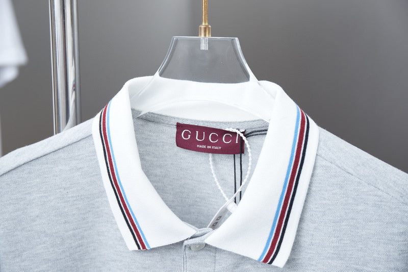 Gucci - Kingsnake Light Grey Polo T-Shirt