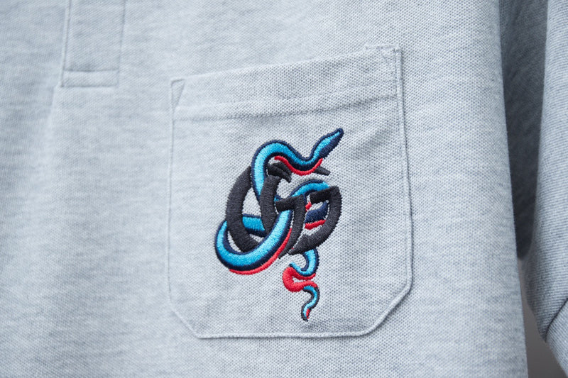 Gucci - Kingsnake Light Grey Polo T-Shirt