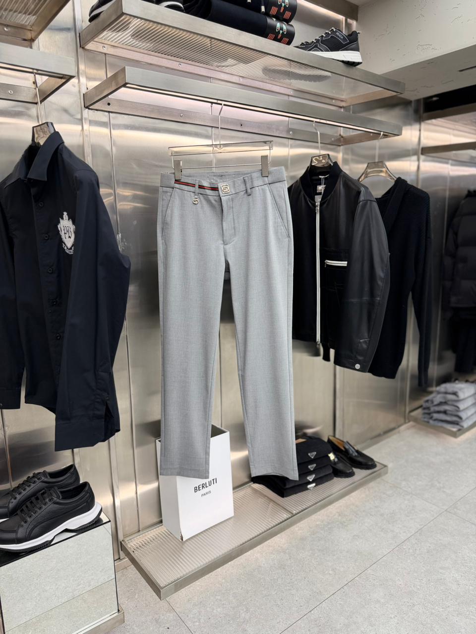 Gucci - Men's Light Gray Tailored Trousers