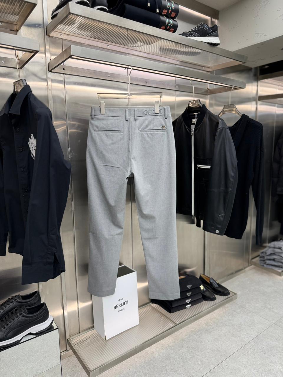 Gucci - Men's Light Gray Tailored Trousers