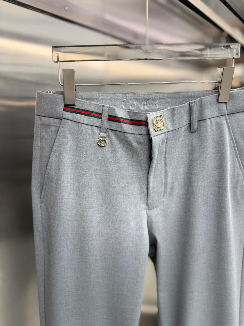 Gucci - Men's Light Gray Tailored Trousers