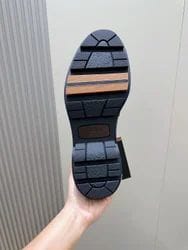 Zegna - Men’s Polished Calfskin Derby Shoes with Chunky Lug Sole