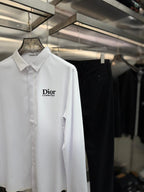 Christian Dior - Men’s Signature Logo Poplin Shirt in Optic White