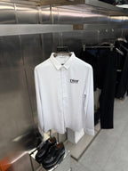 Christian Dior - Men’s Signature Logo Poplin Shirt in Optic White