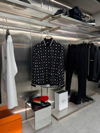 Dolce & Gabbana - Men’s DG Logo Diamond Monogram Silk-Blend Shirt in Nero