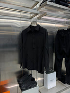 Zeroly - Men’s Sculpted Panel Architect Shirt in Stealth Black