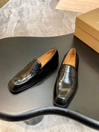 Christian Louboutin - Penny No Back Black Calf Leather Loafers