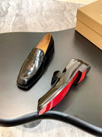 Christian Louboutin - Penny No Back Black Calf Leather Loafers