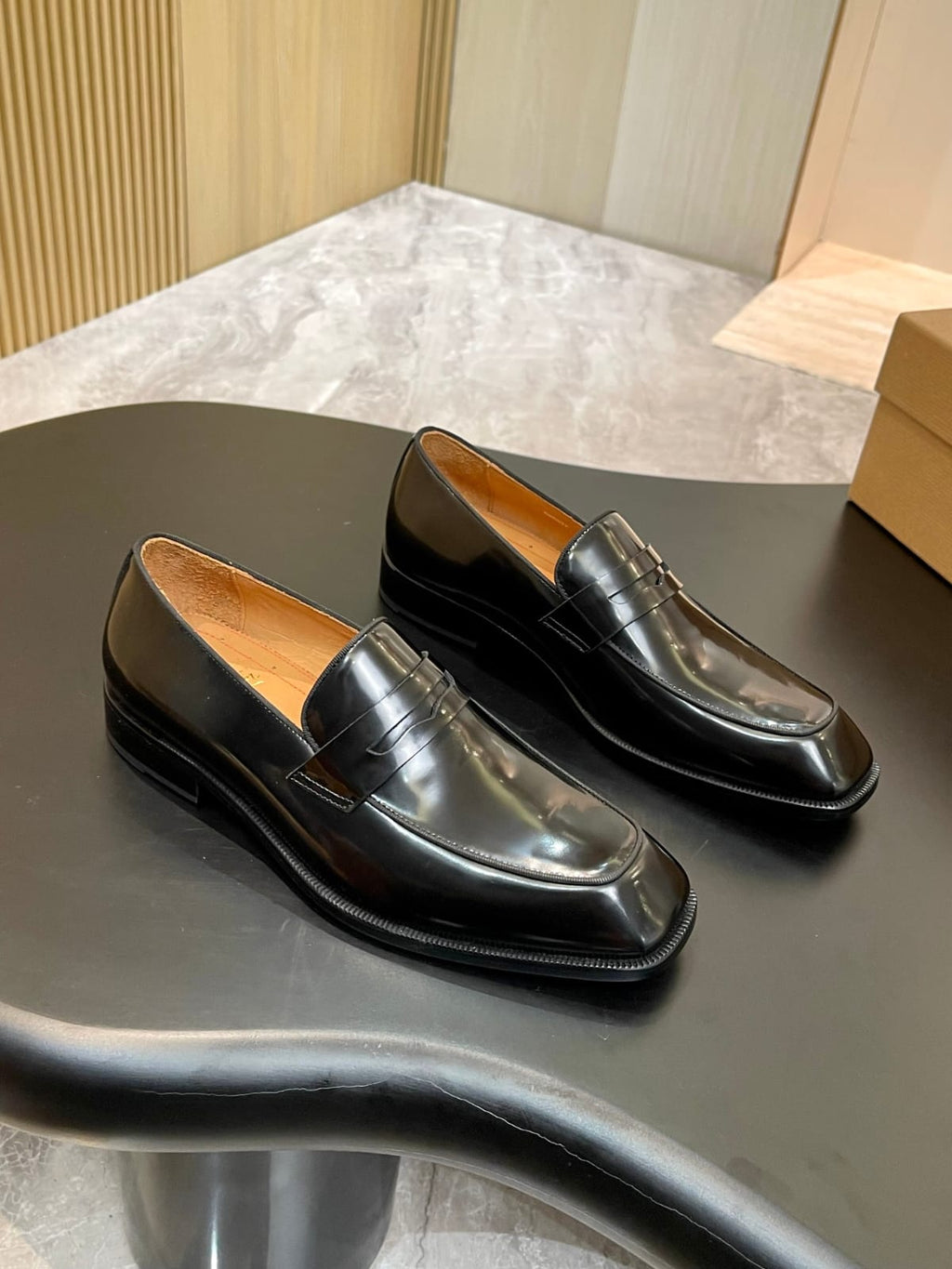 Christian Louboutin - Penny No Back Black Calf Leather Loafers