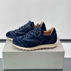 Brunello Cucinelli - Navy Suede Runner Sneakers - Contrast Stitching