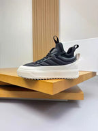 Moncler - Men's Peak Textured Leather Chunky Sneakers