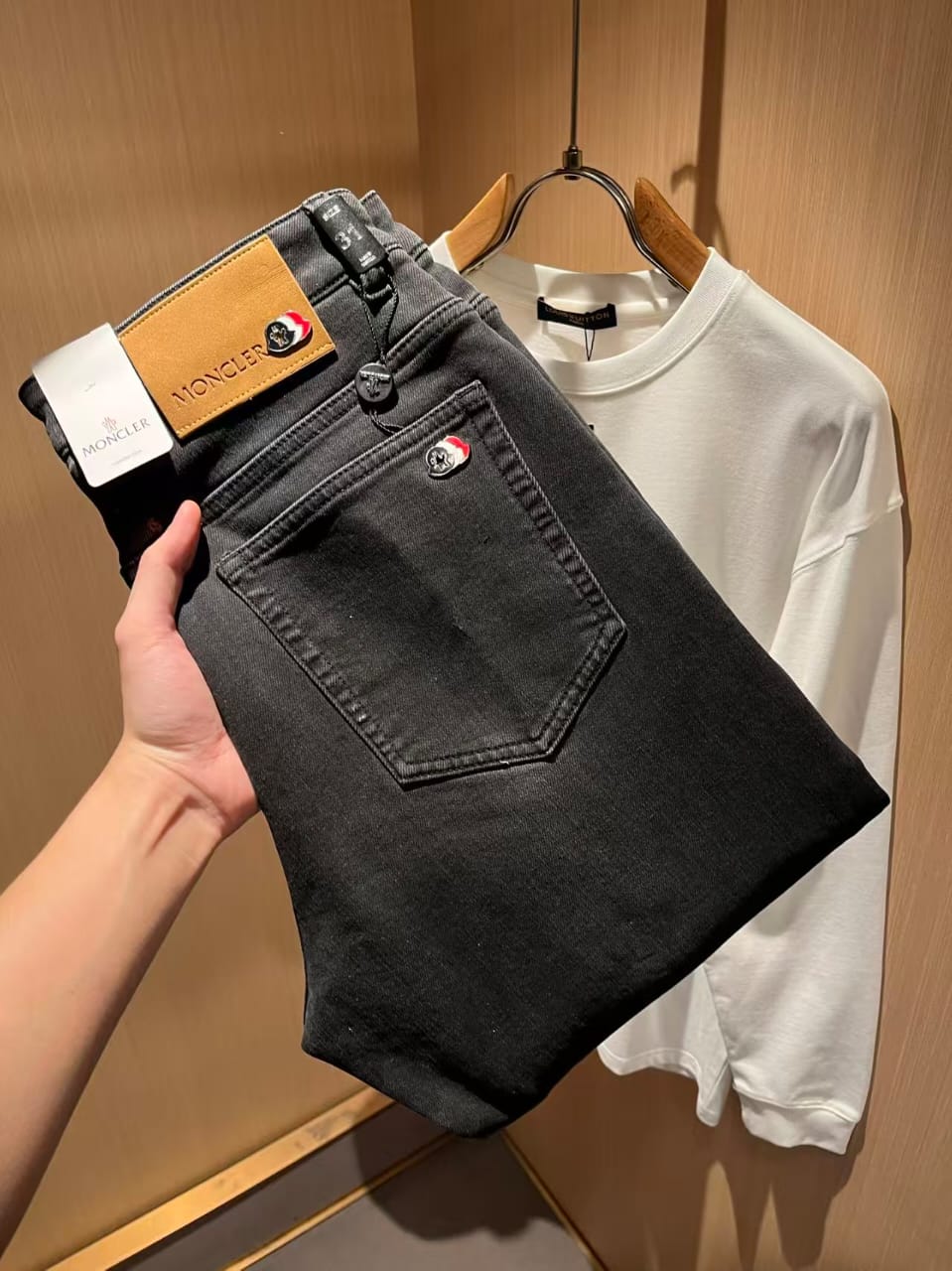 Moncler - Premium Slim Fit Jeans in Deep Black Wash