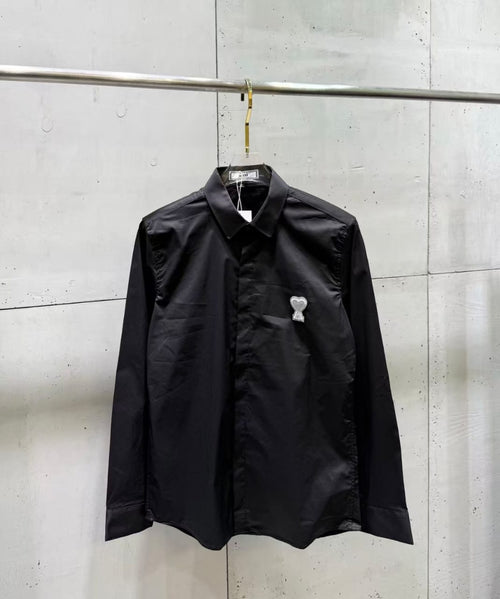 AMI Paris - Ami de Cœur Black Long Sleeve Shirt