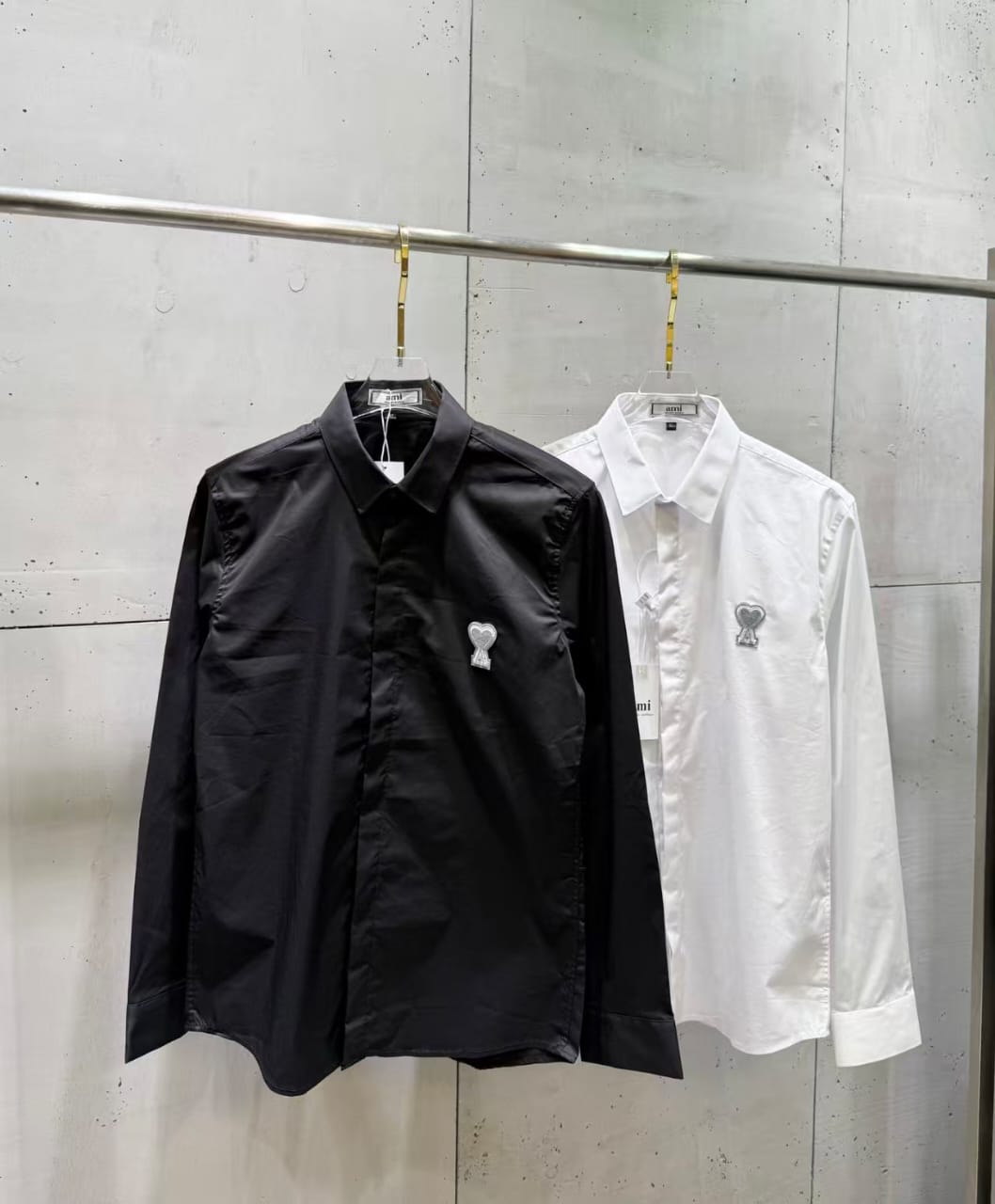 AMI Paris - Ami de Cœur Black Long Sleeve Shirt