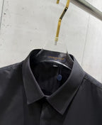 Louis Vuitton - Black Long-Sleeve Shirt w/ Textured Logo