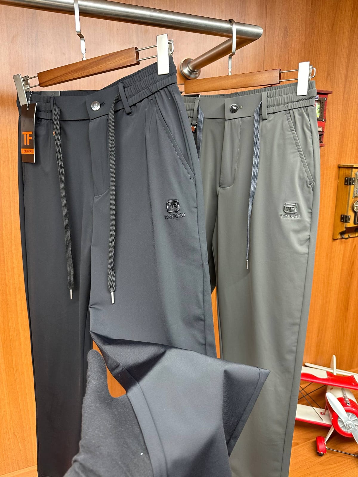 Tom Ford - Black Technical Hybrid Drawstring Track Pants