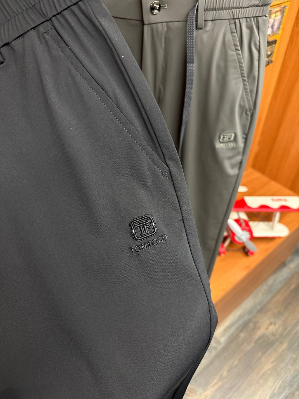 Tom Ford - Black Technical Hybrid Drawstring Track Pants