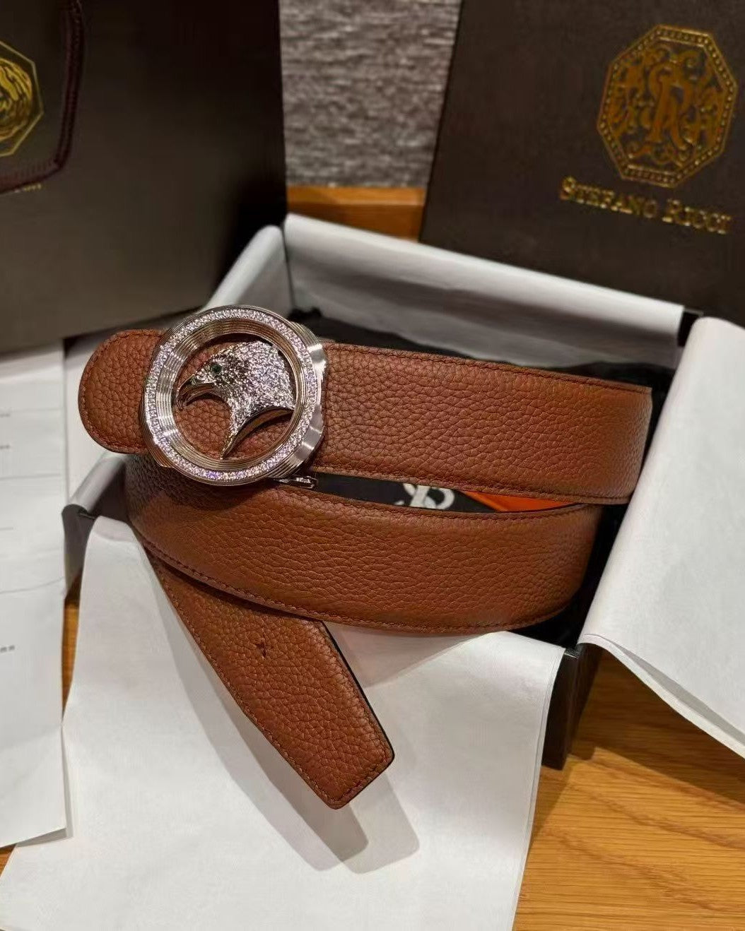 Stefano Ricci - Men's Tan Panther Belt