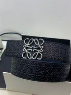 Loewe - Black Monogram Leather Belt