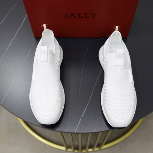 Bally - White Slip-On Knit Sneaker