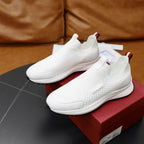 Bally - White Slip-On Knit Sneaker