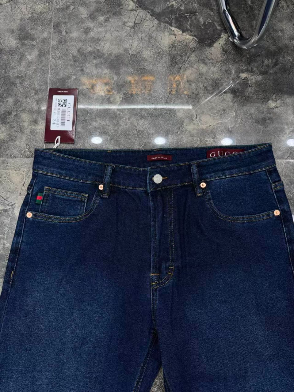 Gucci - Regular Fit Dark Denim Jeans