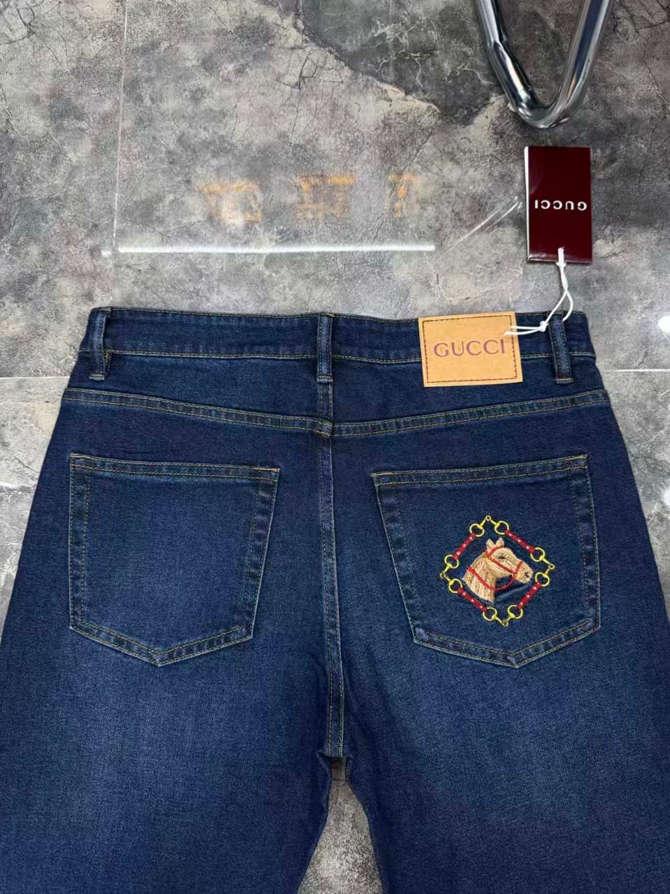 Gucci - Regular Fit Dark Denim Jeans