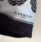 GIVENCHY - Monochrome Rose Print Contrast Panel T-Shirt