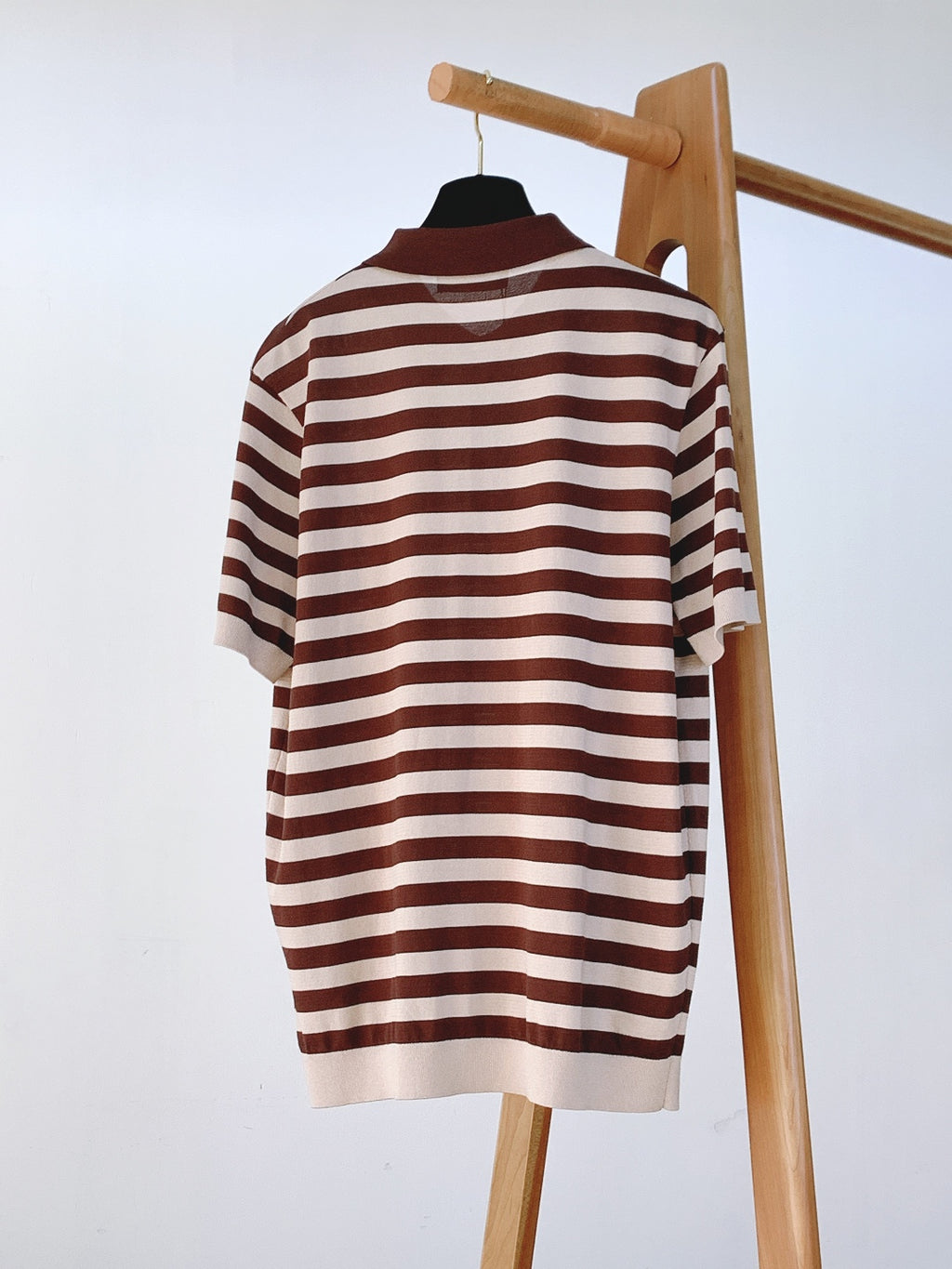 LORO PIANA - Striped Silk and Cotton Knit Polo Shirt