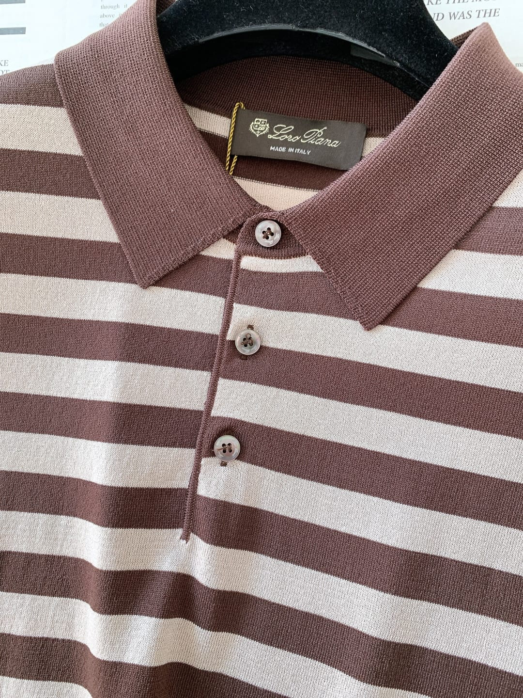 LORO PIANA - Striped Silk and Cotton Knit Polo Shirt