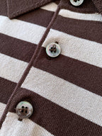 LORO PIANA - Striped Silk and Cotton Knit Polo Shirt