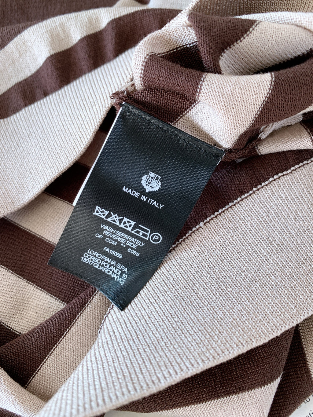 LORO PIANA - Striped Silk and Cotton Knit Polo Shirt