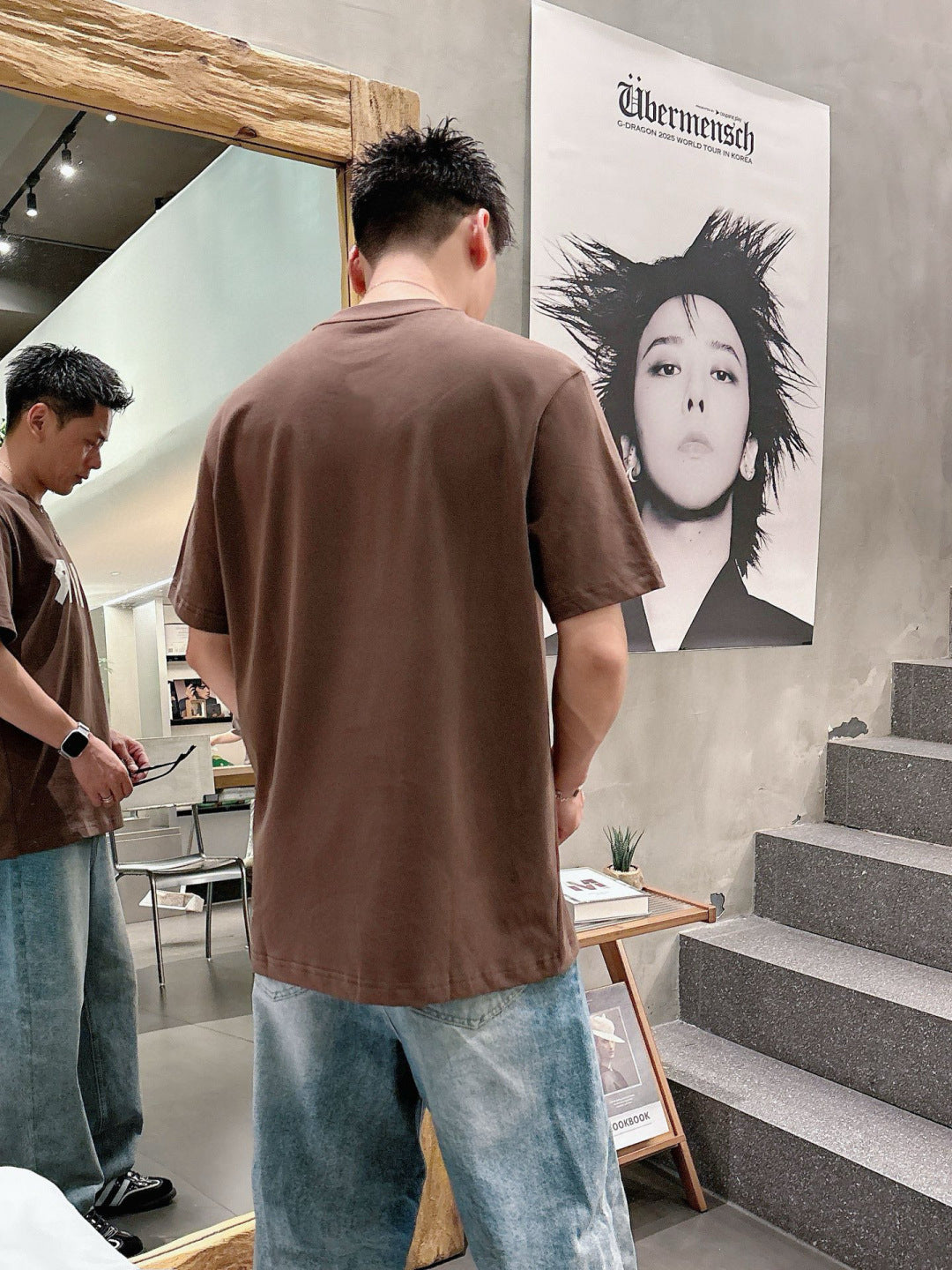 DIOR - Overlaid Logo Graphic T-Shirt in Coffee Brown