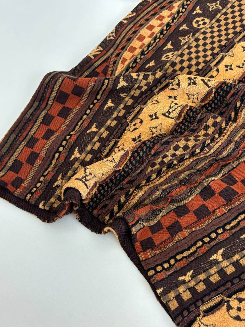 LOUIS VUITTON - Monogram Damier 3D Textured Knit Polo