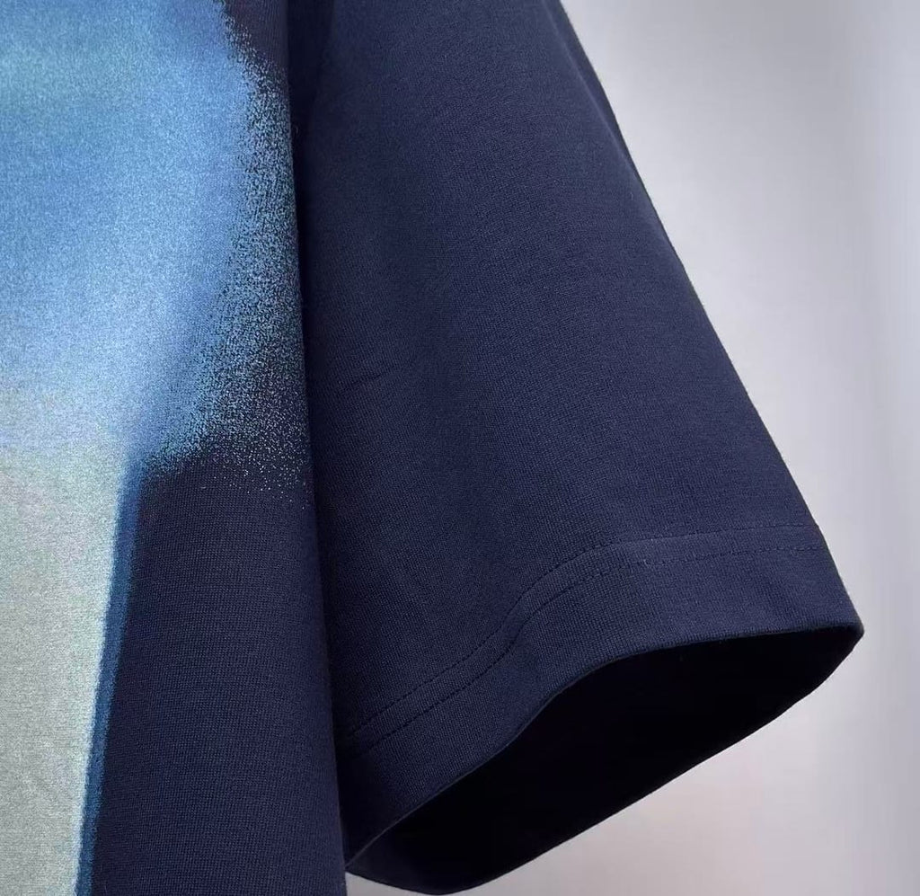 Givenchy - Blurred Graphic T-Shirt in Navy Blue